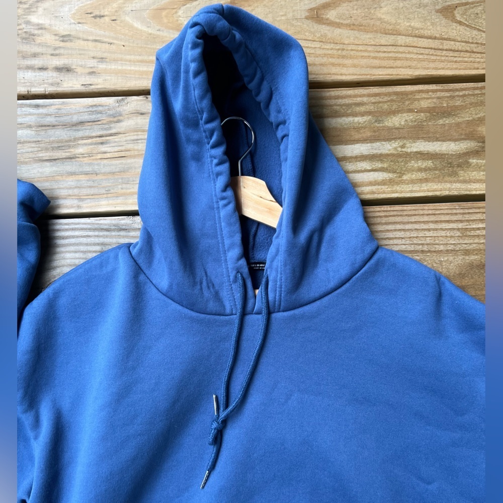 SHEIN drawstring pullover long sleeve large blue hoodie - Women’s - Picture 4 of 12